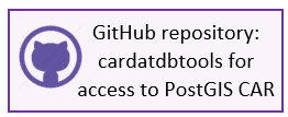 CARDAT Github repository of tools for accessing the PostGIS CAR DB